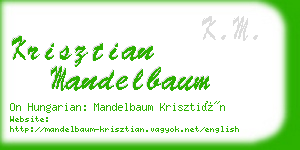 krisztian mandelbaum business card